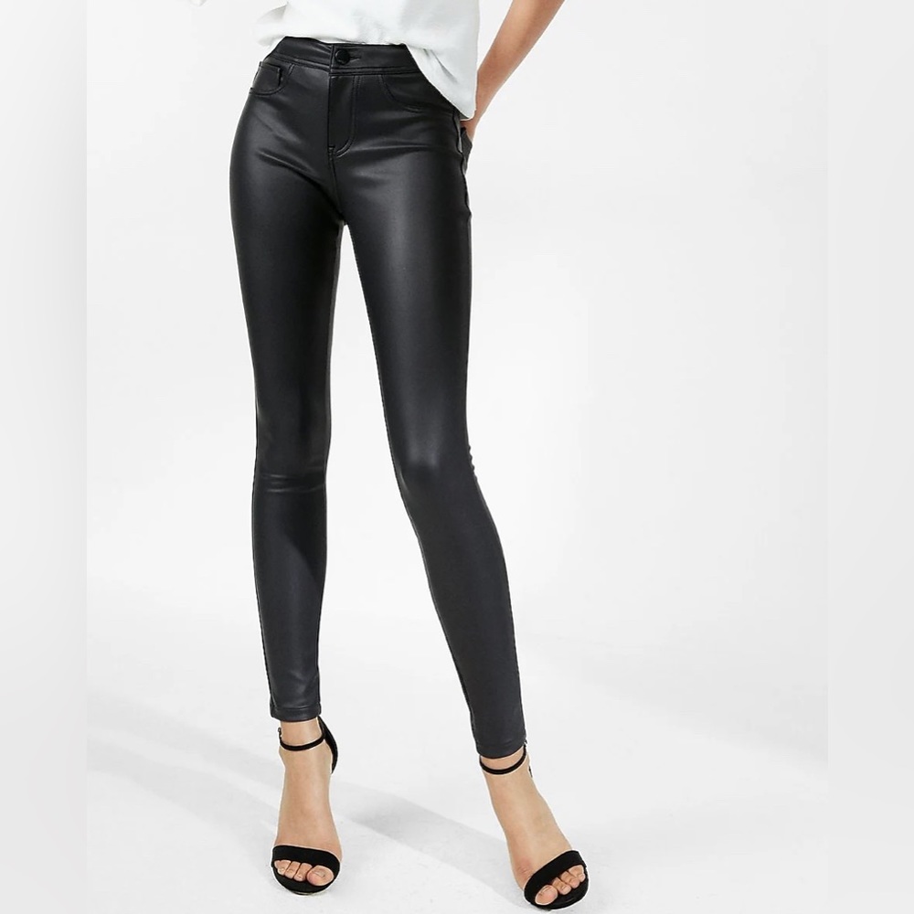 Express Five Pocket Faux Leather Leggings
